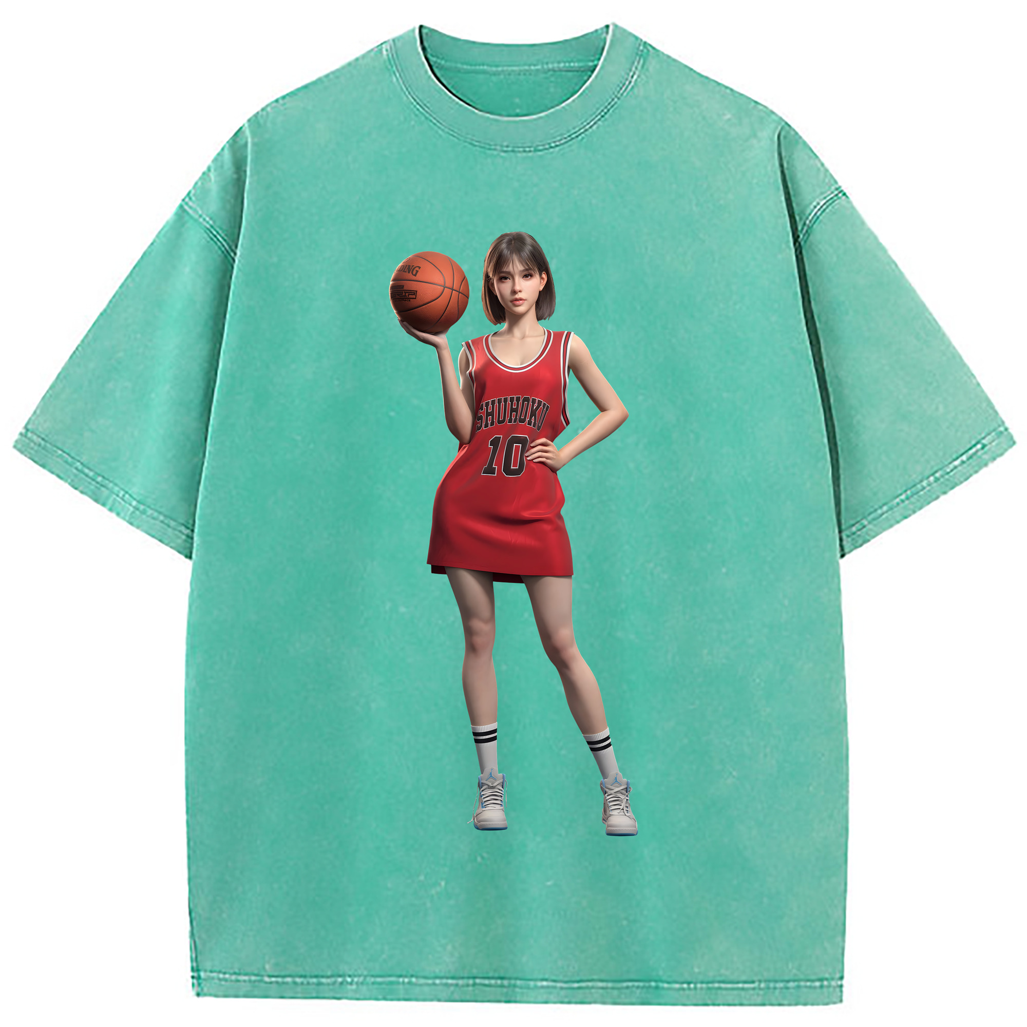 （画像用） SLAM DUNK／スラムダンク 綿100% ヴィンテージ風 半袖Tシャツ（フロントプリント）